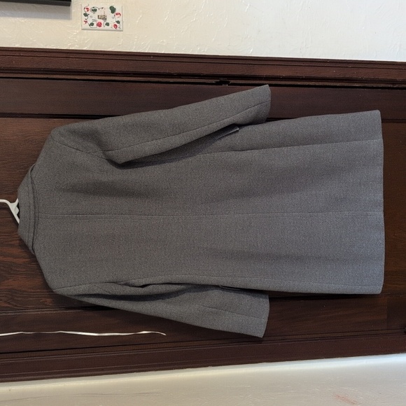 Zara Gray Long Length Pea Coat Business Professional Coat Size XS - Picture 5 of 8
